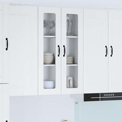 Keukenkast aan de muur met plank Hoogglans wit 60 x 31 x 100 cm