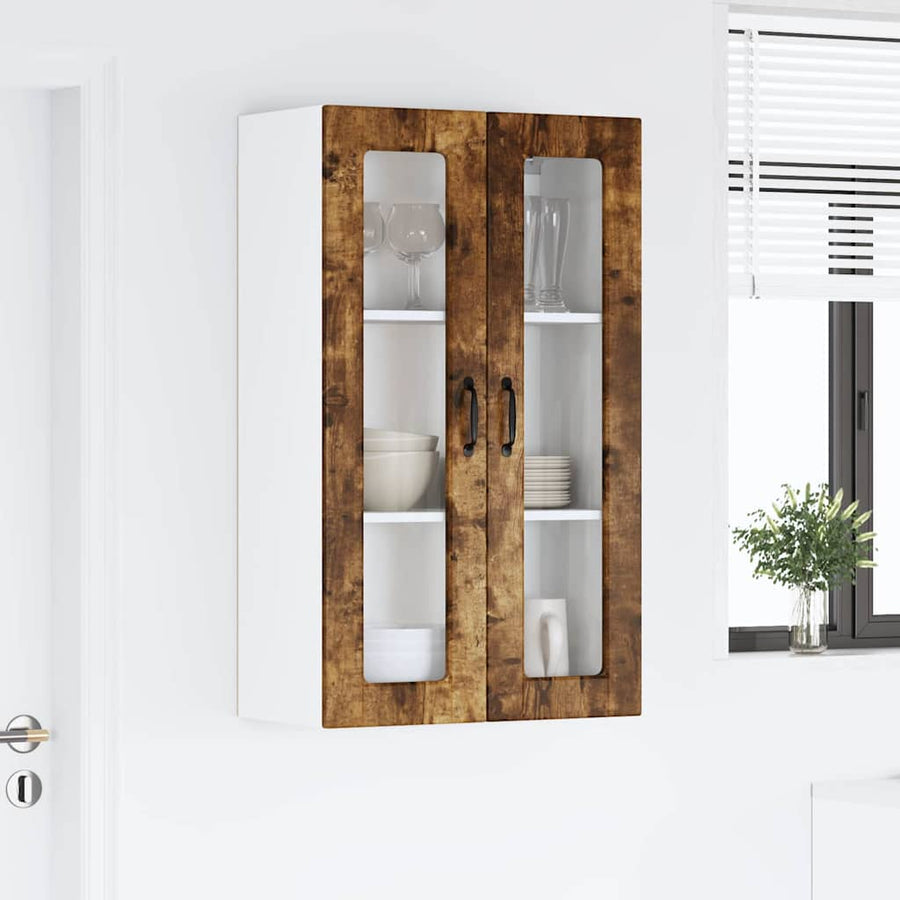 Keukenkast aan de muur met plank Gerookt eiken 60 x 31 x 100 cm