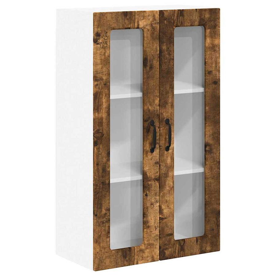 Keukenkast aan de muur met plank Gerookt eiken 60 x 31 x 100 cm