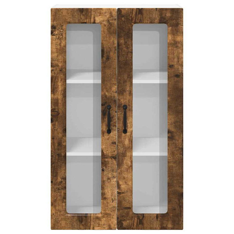Keukenkast aan de muur met plank Gerookt eiken 60 x 31 x 100 cm