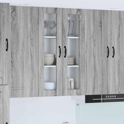 Keukenkast aan de muur met plank Grijs Sonoma 60 x 31 x 100 cm
