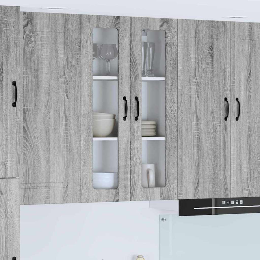 Keukenkast aan de muur met plank Grijs Sonoma 60 x 31 x 100 cm