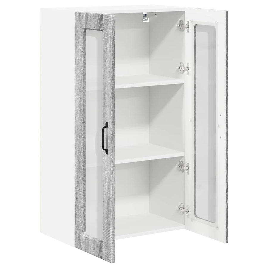 Keukenkast aan de muur met plank Grijs Sonoma 60 x 31 x 100 cm