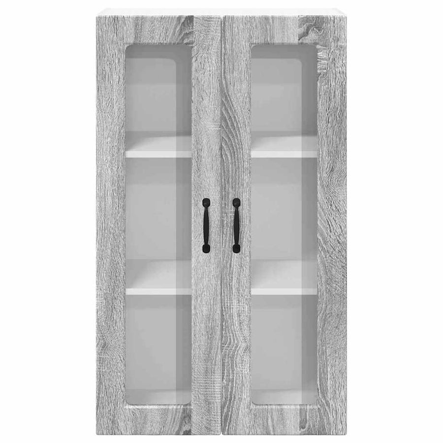 Keukenkast aan de muur met plank Grijs Sonoma 60 x 31 x 100 cm