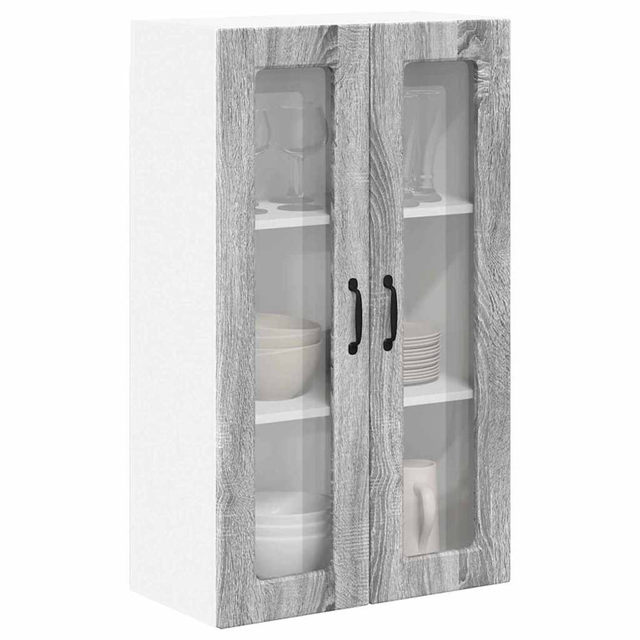 Keukenkast aan de muur met plank Grijs Sonoma 60 x 31 x 100 cm