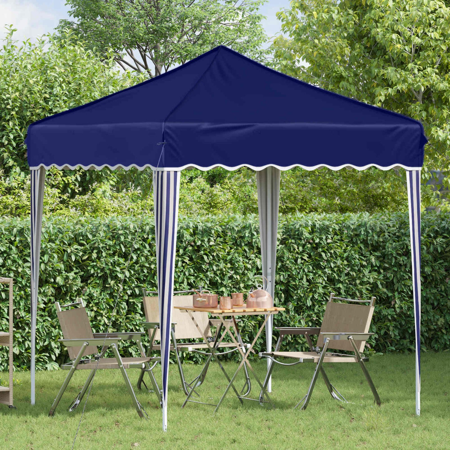 Pop-up Feesttent Blauw 195 x 195 x 245 cm Oxford Stof