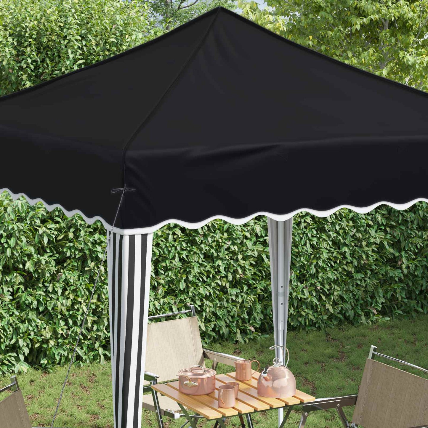 Pop-up Feesttent Antraciet 195 x 195 x 245 cm Oxford Stof