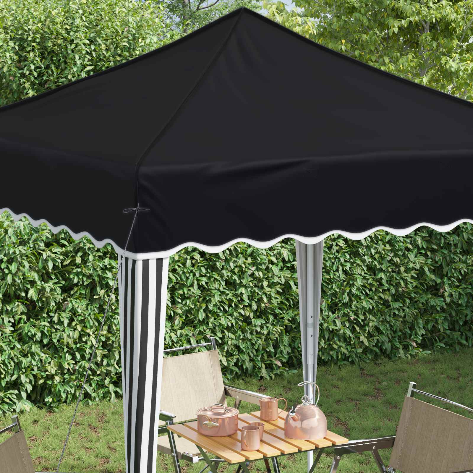 Pop-up Feesttent Antraciet 195 x 195 x 245 cm Oxford Stof