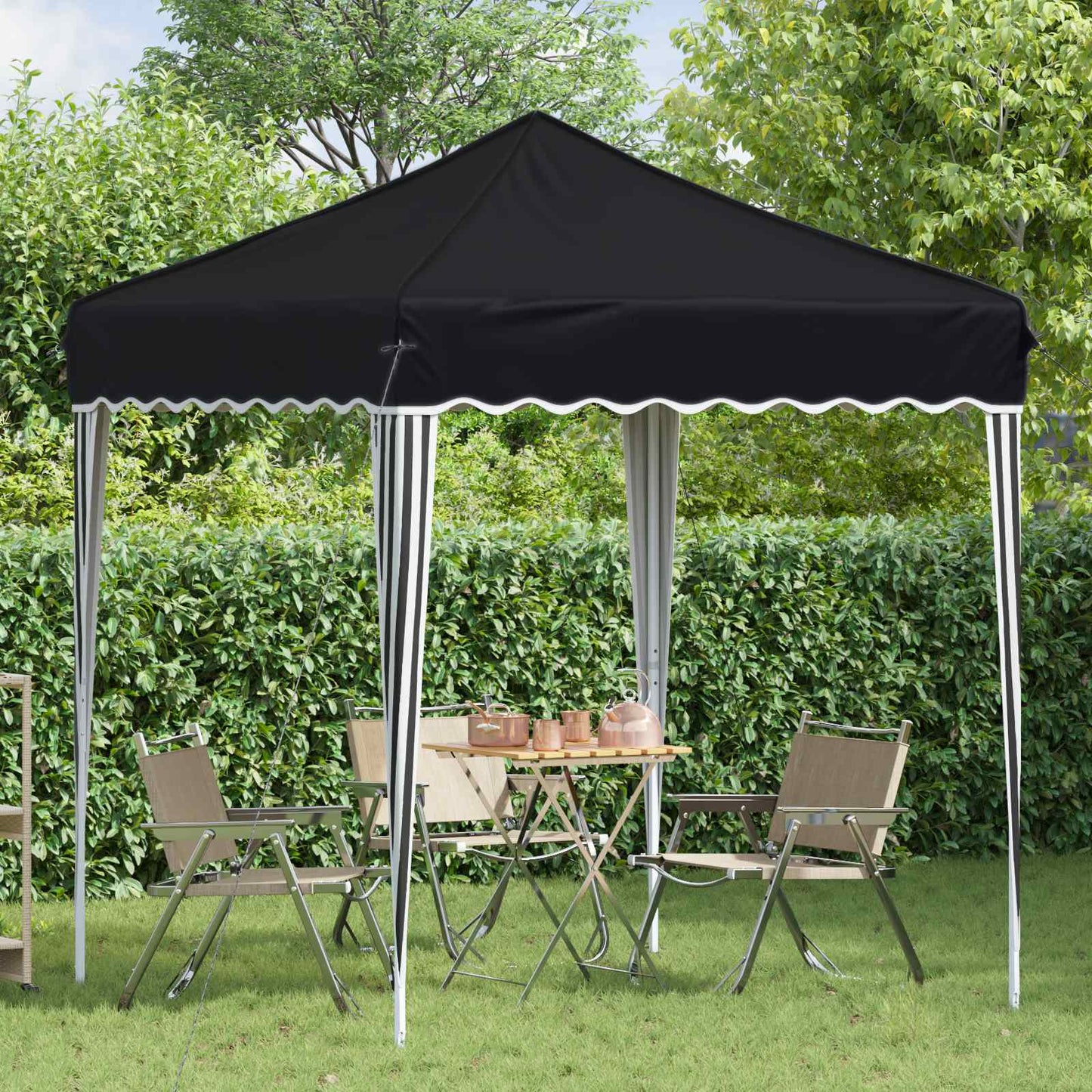 Pop-up Feesttent Antraciet 195 x 195 x 245 cm Oxford Stof