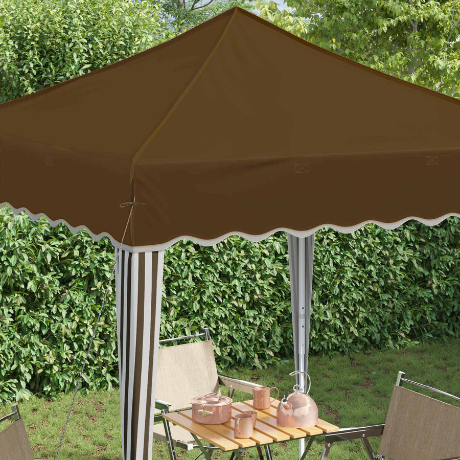 Pop-up Feesttent Taupe 195 x 195 x 245 cm Oxford Stof