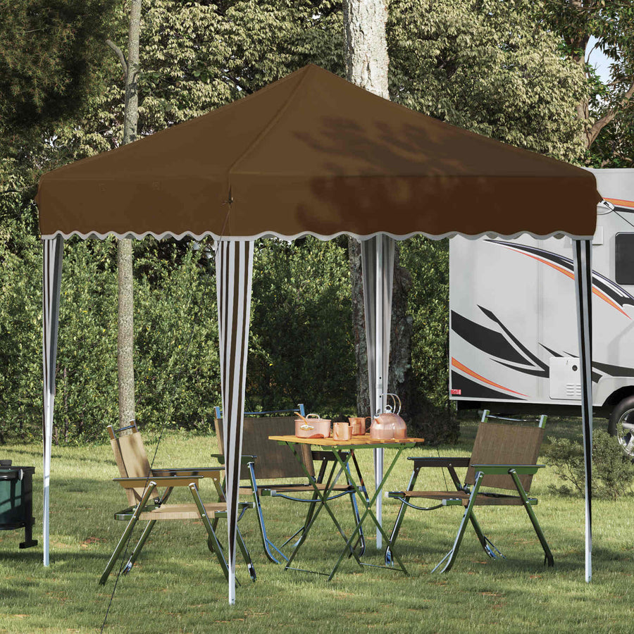 Pop-up Feesttent Taupe 195 x 195 x 245 cm Oxford Stof