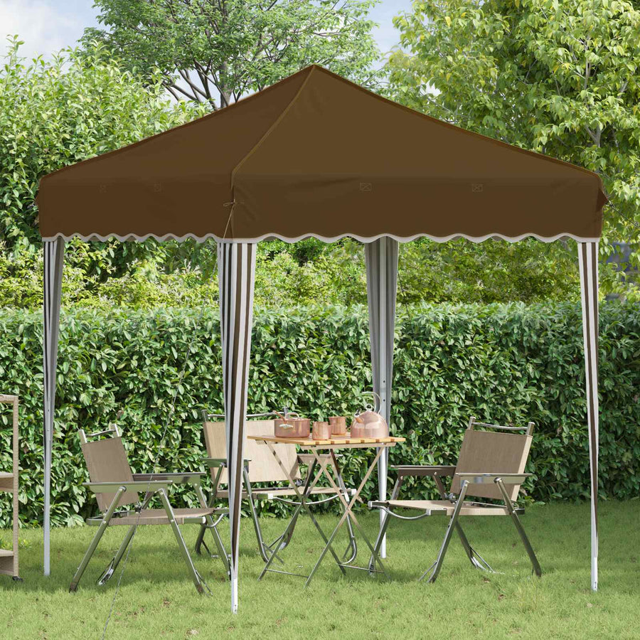 Pop-up Feesttent Taupe 195 x 195 x 245 cm Oxford Stof