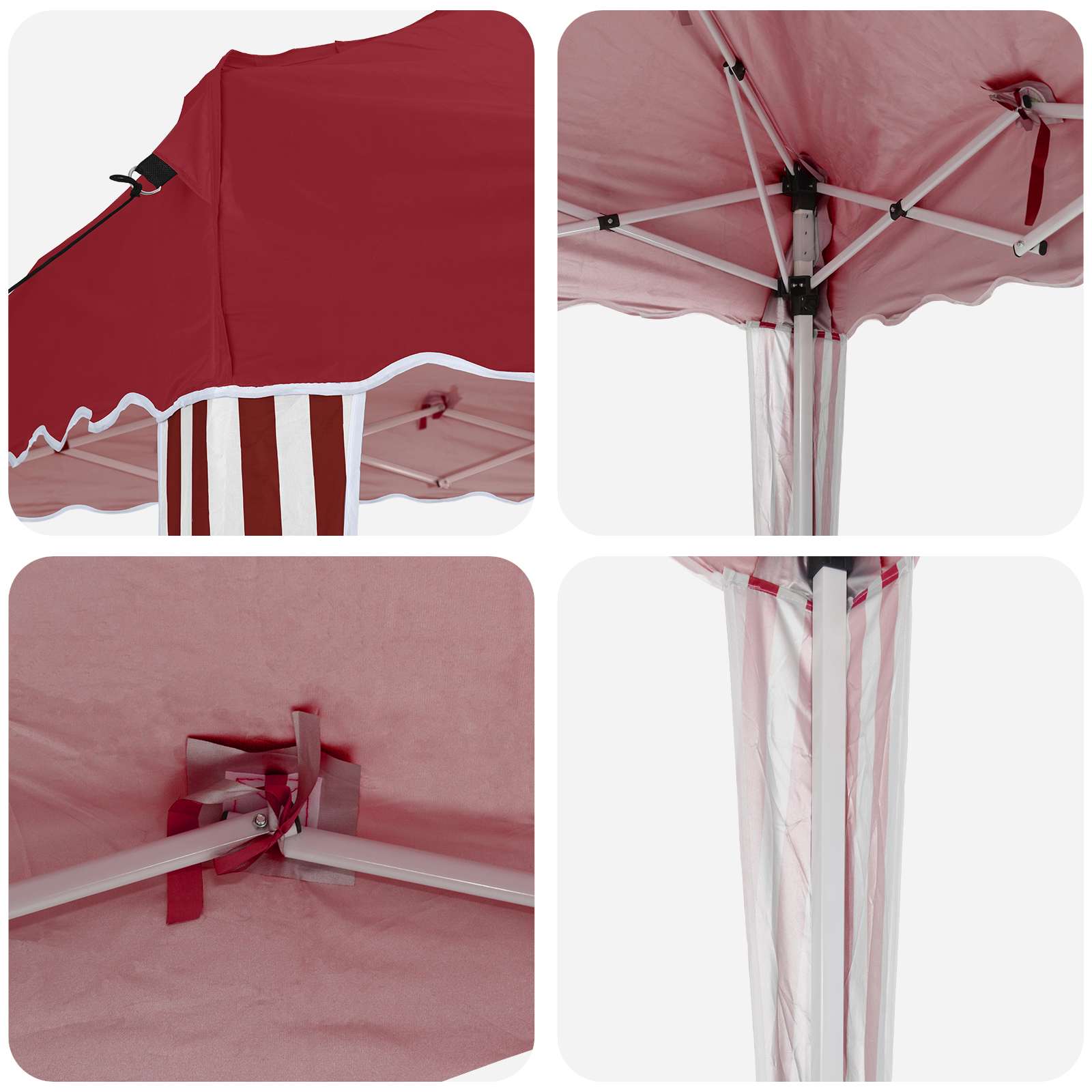 Pop-up Feesttent Bordeauxrood 195 x 195 x 245 cm Oxford Stof