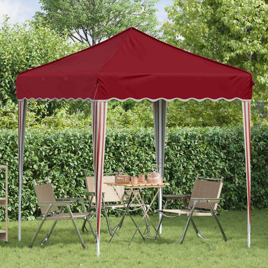 Pop-up Feesttent Bordeauxrood 195 x 195 x 245 cm Oxford Stof