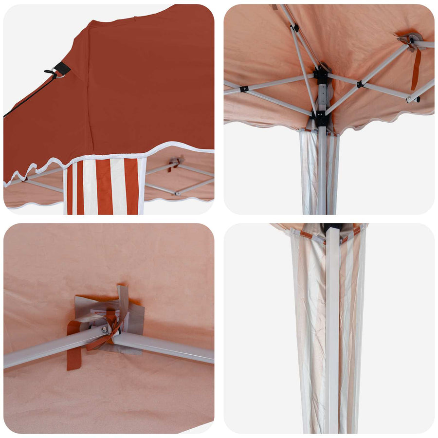 Pop-up Feesttent Terracotta 195 x 195 x 245 cm Oxford Stof