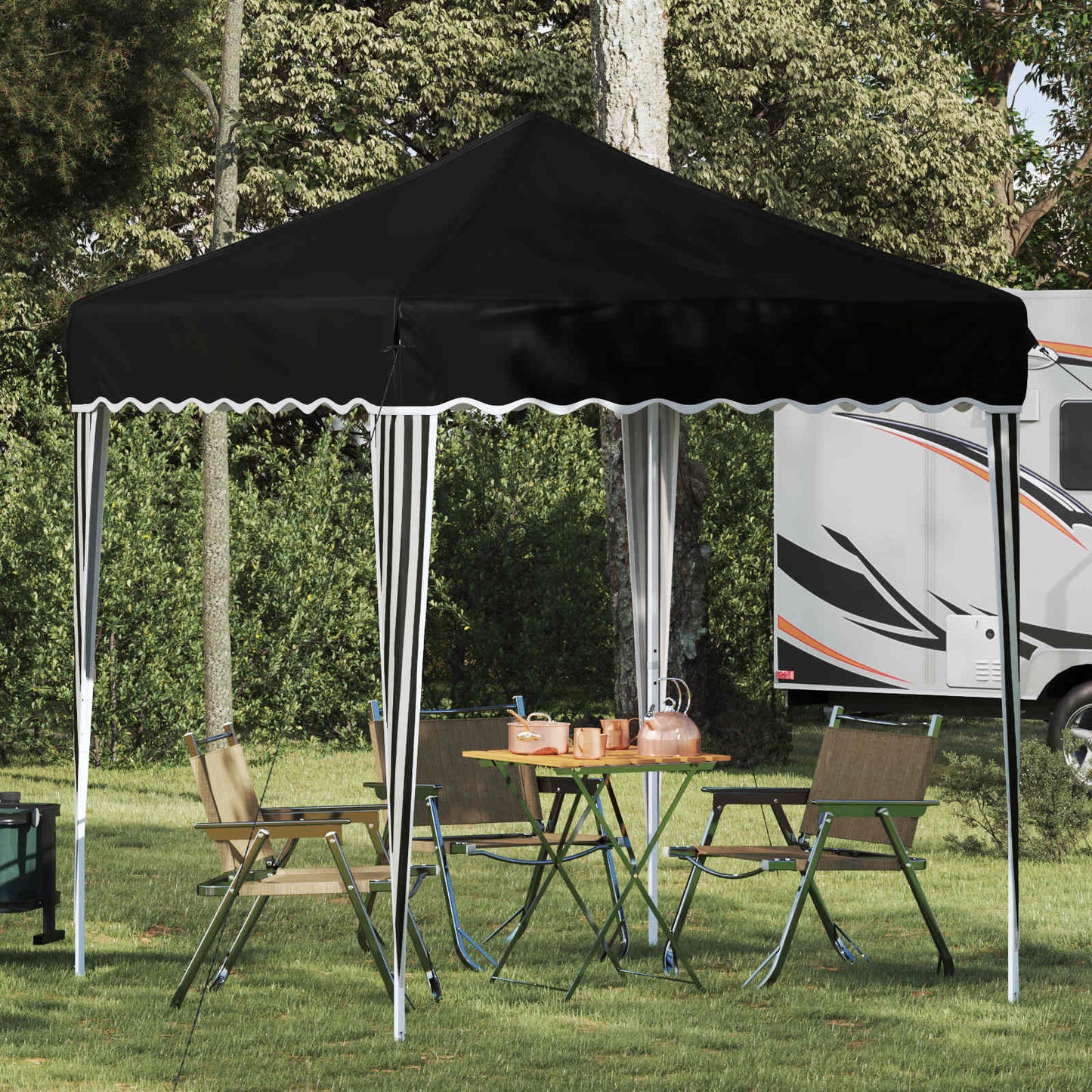 Pop-up Feesttent Zwart 195 x 195 x 245 cm Oxford Stof