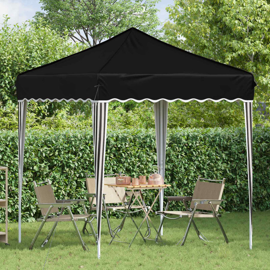 Pop-up Feesttent Zwart 195 x 195 x 245 cm Oxford Stof