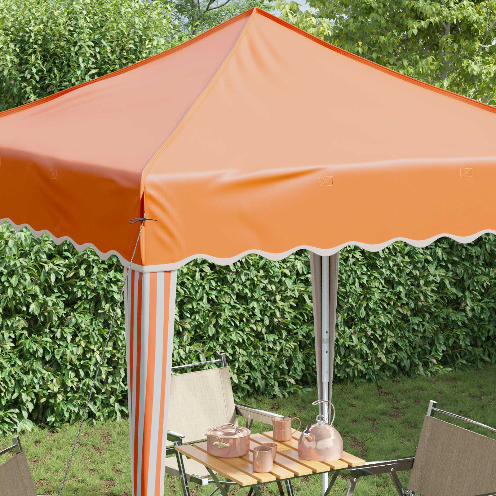 Pop-up Feesttent Oranje 195 x 195 x 245 cm Oxford Stof