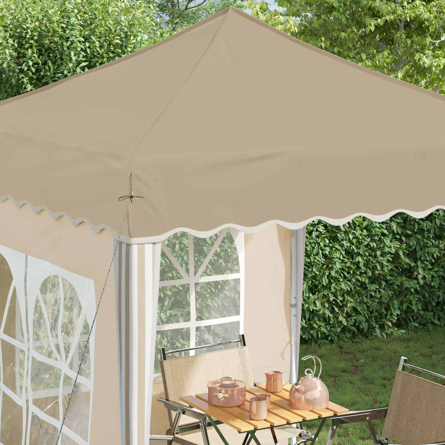Pop-up Feesttent Crème 195 x 195 x 245 cm Oxford Stof