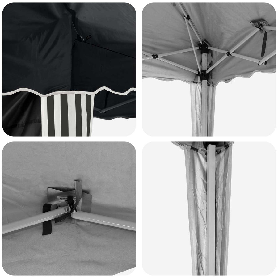 Pop-up Feesttent Antraciet 195 x 195 x 245 cm Oxford Stof