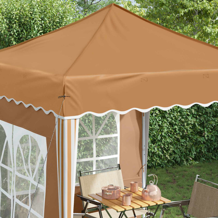 Pop-up Feesttent Beige 195 x 195 x 245 cm Oxford Stof
