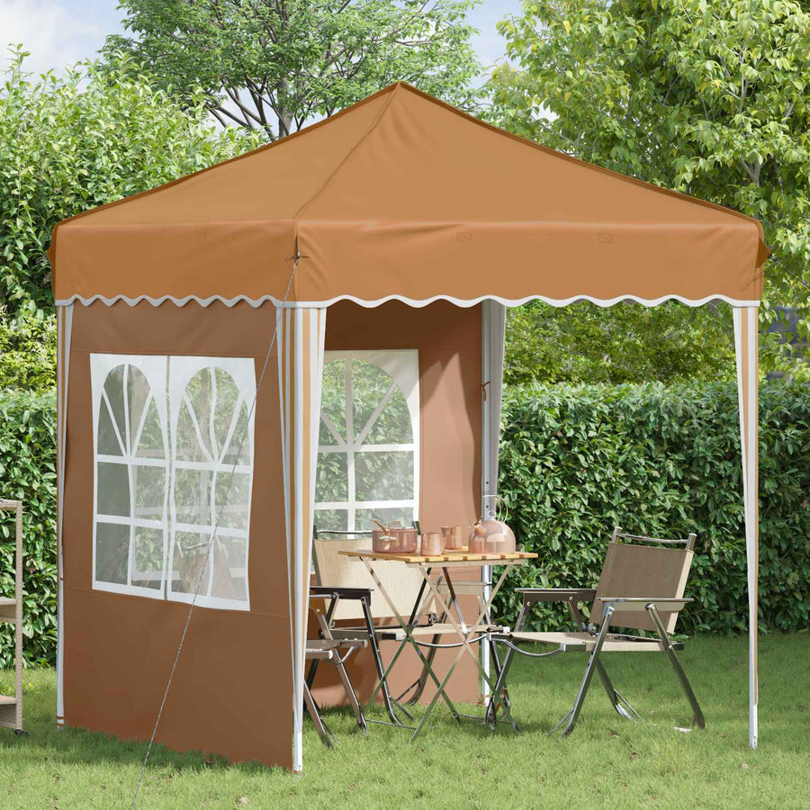 Pop-up Feesttent Beige 195 x 195 x 245 cm Oxford Stof