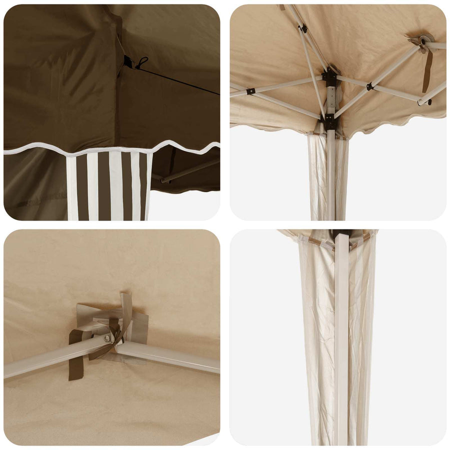 Pop-up Feesttent Taupe 195 x 195 x 245 cm Oxford Stof