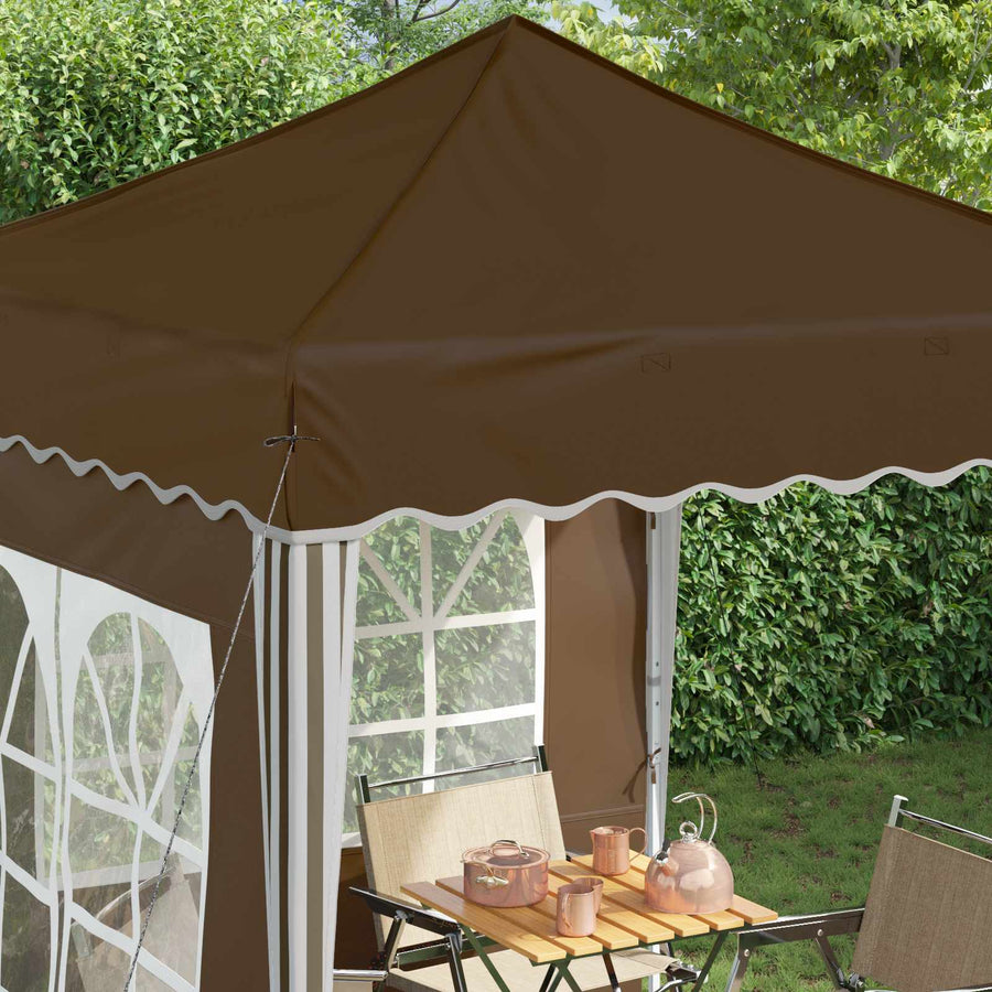 Pop-up Feesttent Taupe 195 x 195 x 245 cm Oxford Stof