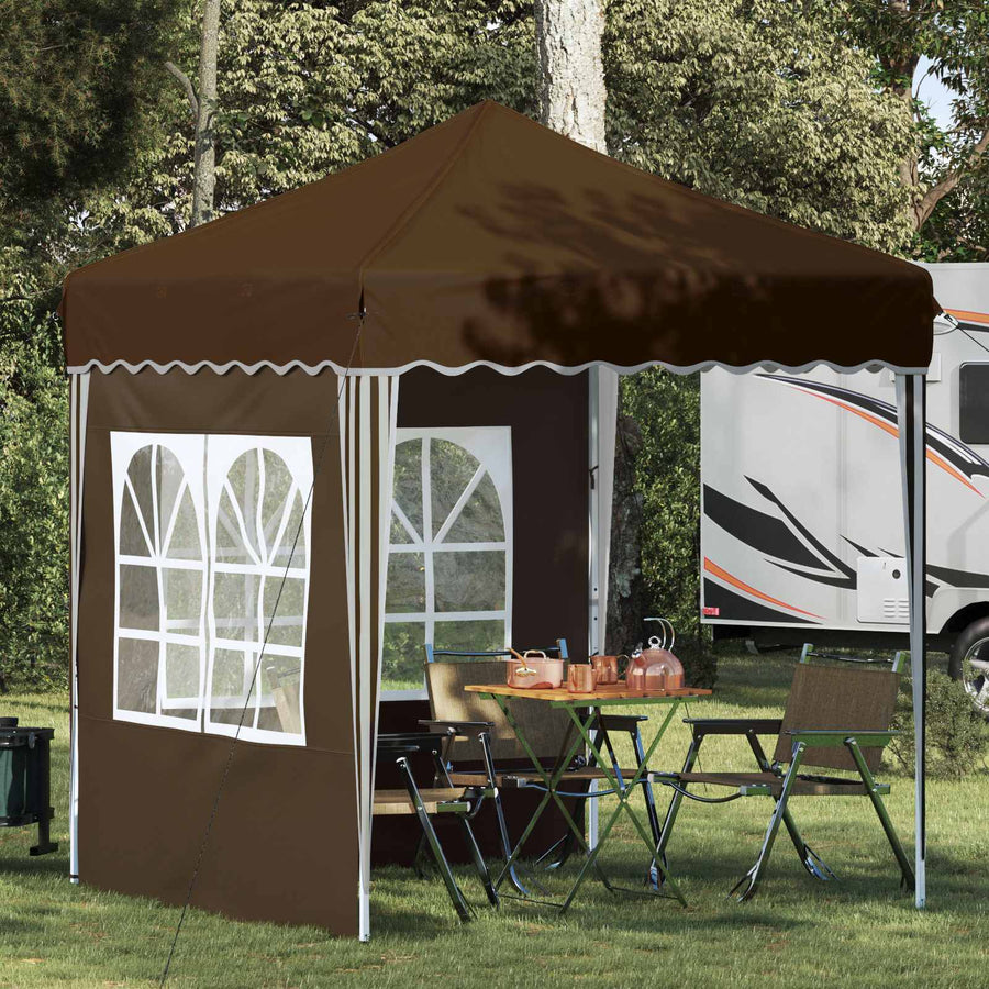 Pop-up Feesttent Taupe 195 x 195 x 245 cm Oxford Stof