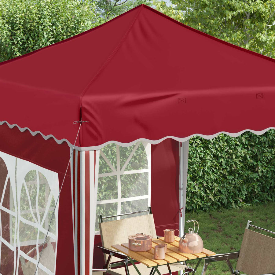 Pop-up Feesttent Bordeauxrood 195 x 195 x 245 cm
