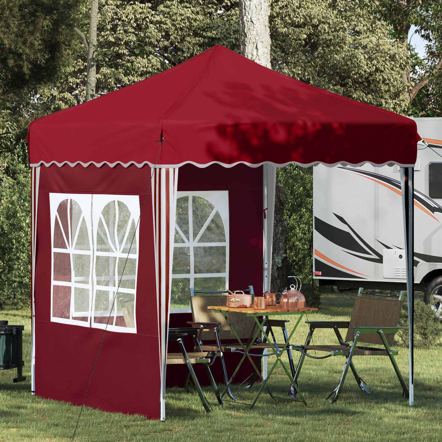 Pop-up Feesttent Bordeauxrood 195 x 195 x 245 cm
