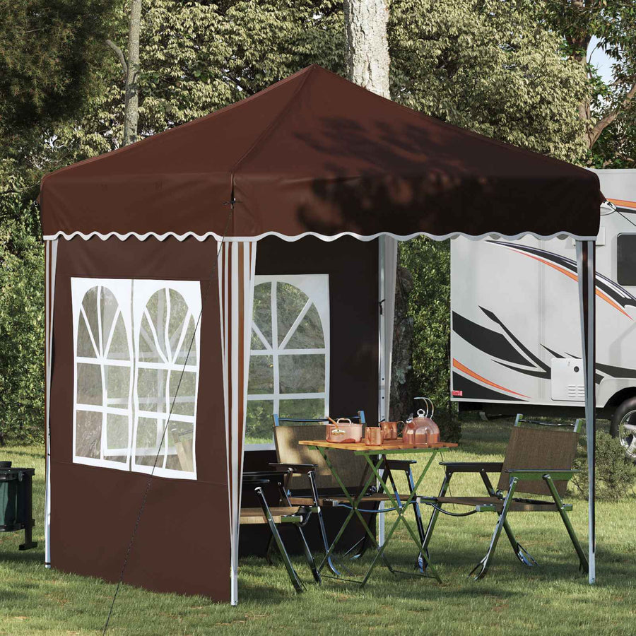 Pop-up Feesttent Bruin 195 x 195 x 245 cm Oxford Stof