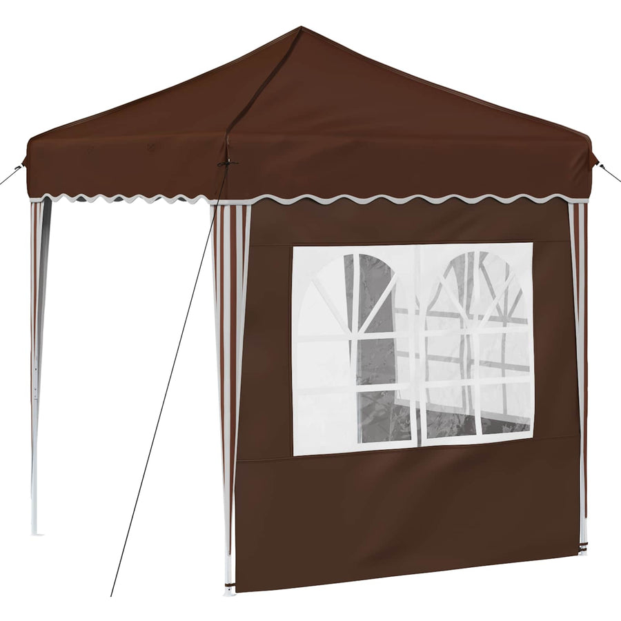 Pop-up Feesttent Bruin 195 x 195 x 245 cm Oxford Stof