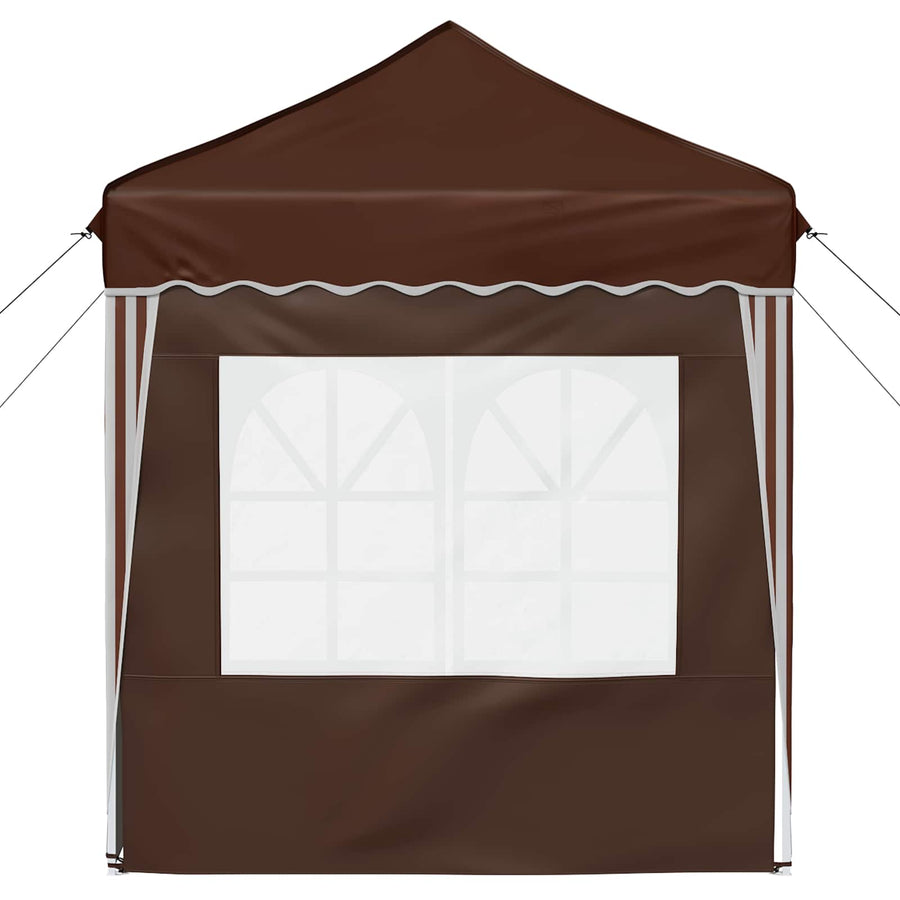Pop-up Feesttent Bruin 195 x 195 x 245 cm Oxford Stof