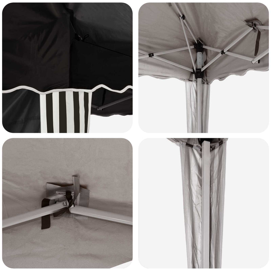 Pop-up Feesttent Zwart 195 x 195 x 245 cm