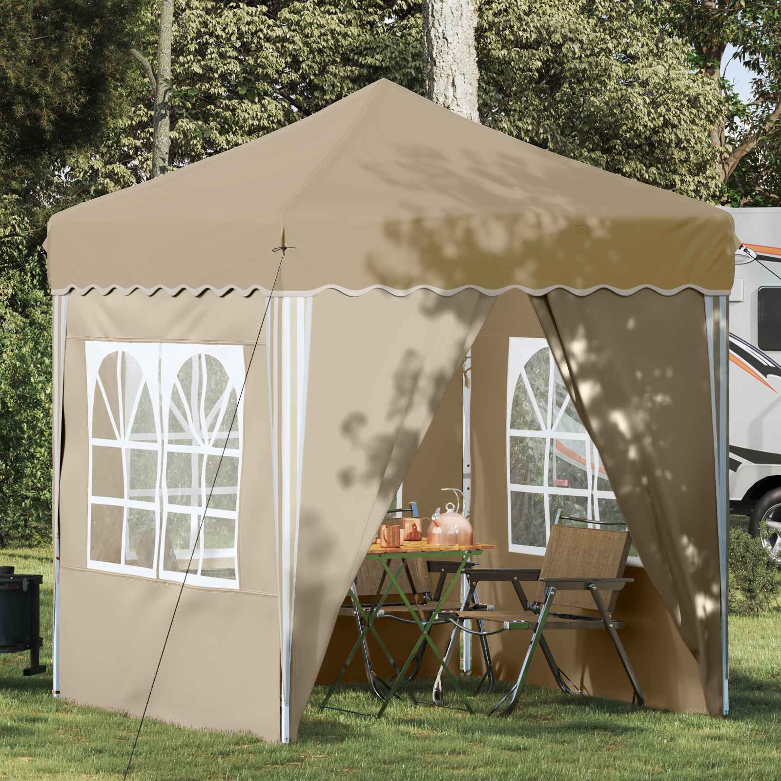 Pop-up Feesttent Crème 195 x 195 x 245 cm