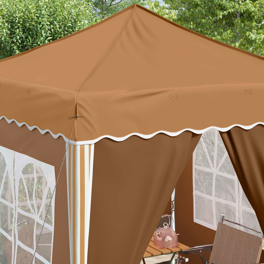 Pop-up Feesttent Beige 195 x 195 x 245 cm Oxford Stof