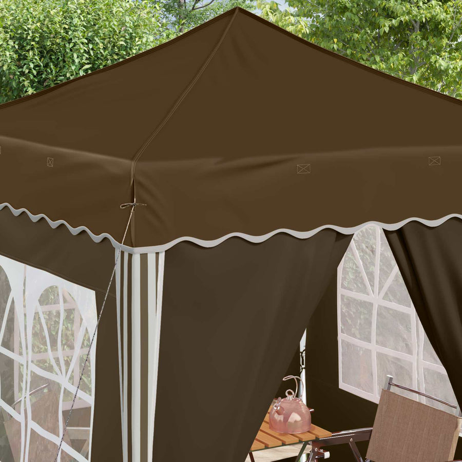 Pop-up Feesttent Taupe 195 x 195 x 245 cm Oxford Stof