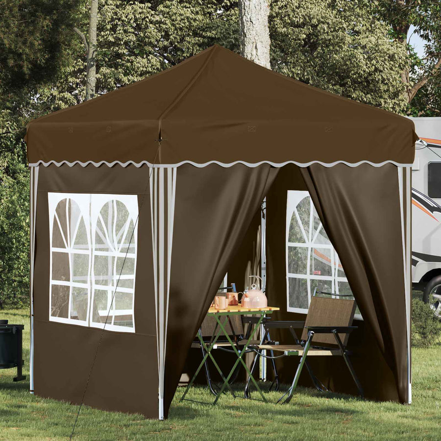 Pop-up Feesttent Taupe 195 x 195 x 245 cm Oxford Stof