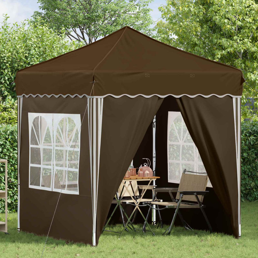 Pop-up Feesttent Taupe 195 x 195 x 245 cm Oxford Stof