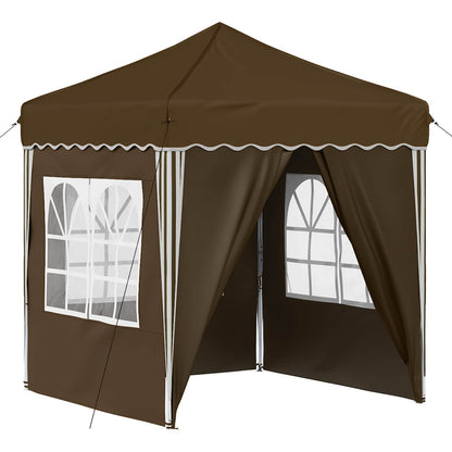 Pop-up Feesttent Taupe 195 x 195 x 245 cm Oxford Stof