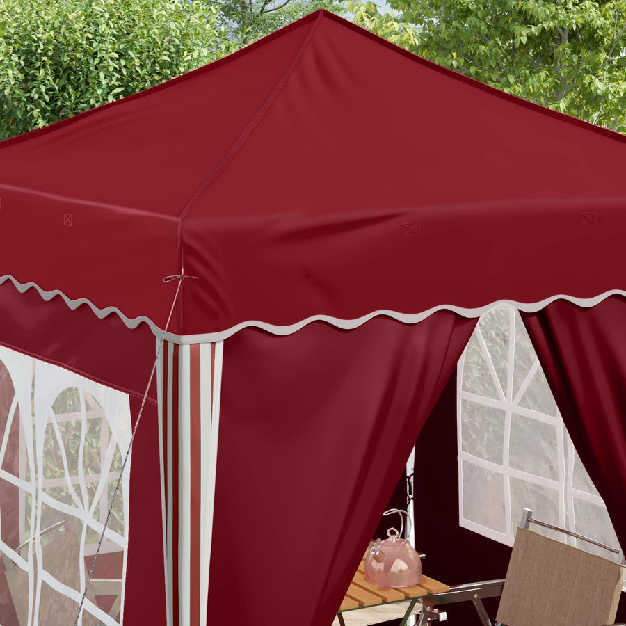 Pop-up Feesttent Bordeauxrood 195 x 195 x 245 cm Oxford Stof