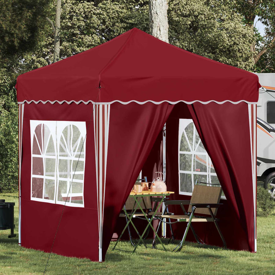 Pop-up Feesttent Bordeauxrood 195 x 195 x 245 cm Oxford Stof