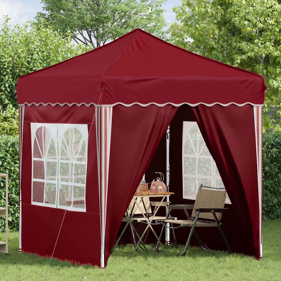Pop-up Feesttent Bordeauxrood 195 x 195 x 245 cm Oxford Stof