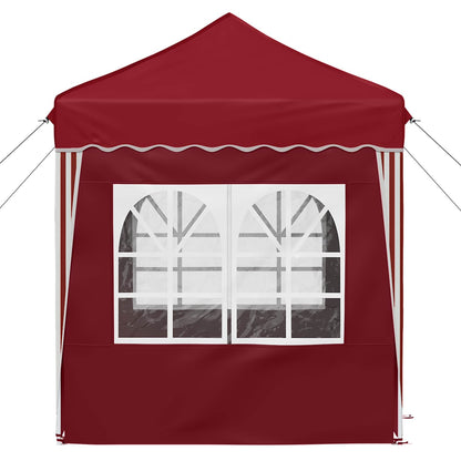Pop-up Feesttent Bordeauxrood 195 x 195 x 245 cm Oxford Stof