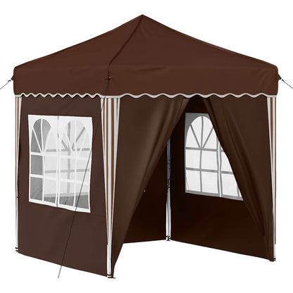 Pop-up Feesttent Bruin 195 x 195 x 245 cm Oxford Stof