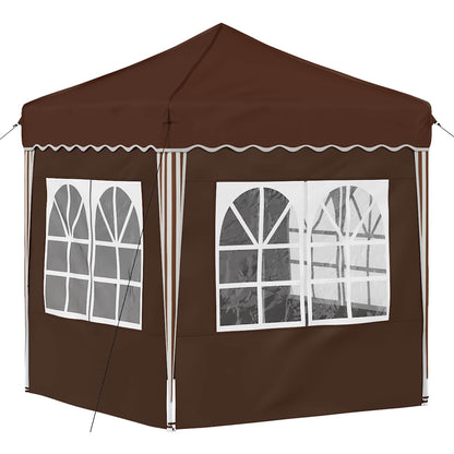 Pop-up Feesttent Bruin 195 x 195 x 245 cm Oxford Stof