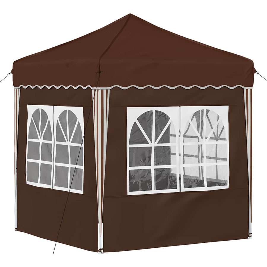 Pop-up Feesttent Bruin 195 x 195 x 245 cm Oxford Stof