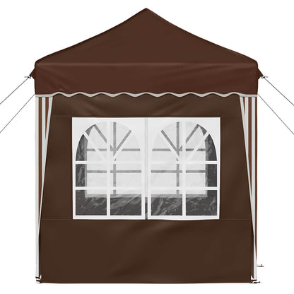 Pop-up Feesttent Bruin 195 x 195 x 245 cm Oxford Stof
