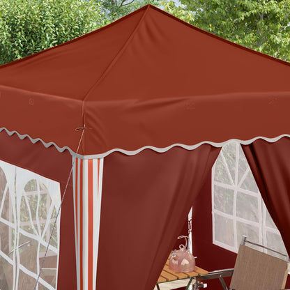 Pop-up Feesttent Terracotta 195 x 195 x 245 cm Oxford Stof